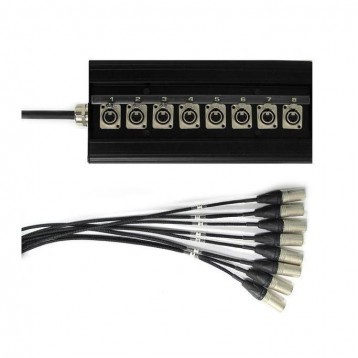 8 way XLR stagebox to tails (20m)