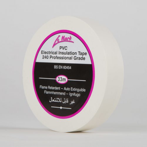 Le Mark PVC Electrical Insulation Tape 19mm x 33mm (White, new)