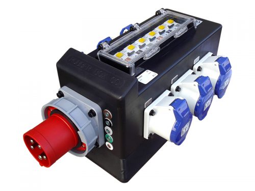 1 x 63a three phase- 6 x 32a single phase power distro